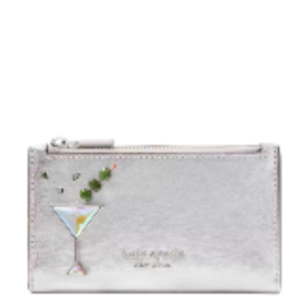 Kate Spade Silver Wallet with Martini Design